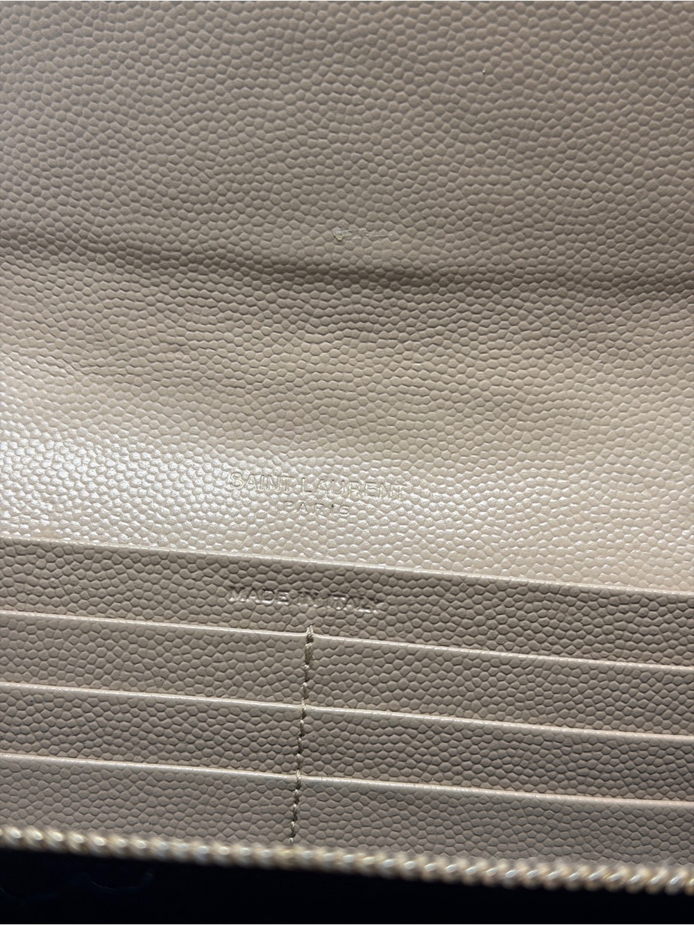 Yves Saint Laurent Taupe Quilted Leather Envelope Clutch - Picture 8 of 12